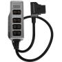 Kondor Blue KB-DTAP-HUB-BK 12V Metal D-Tap Hub Voltmeter 4 Way Port Power Tap