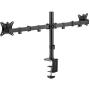 Deltaco Office Dual Desk Mount Tilt Swivel Rotate 13-32 inch 9 KG