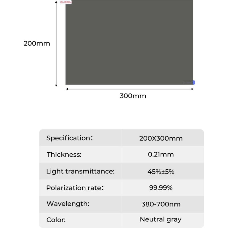 K&amp;F Concept Polarized Film Set 300x200mm w/ Accessories