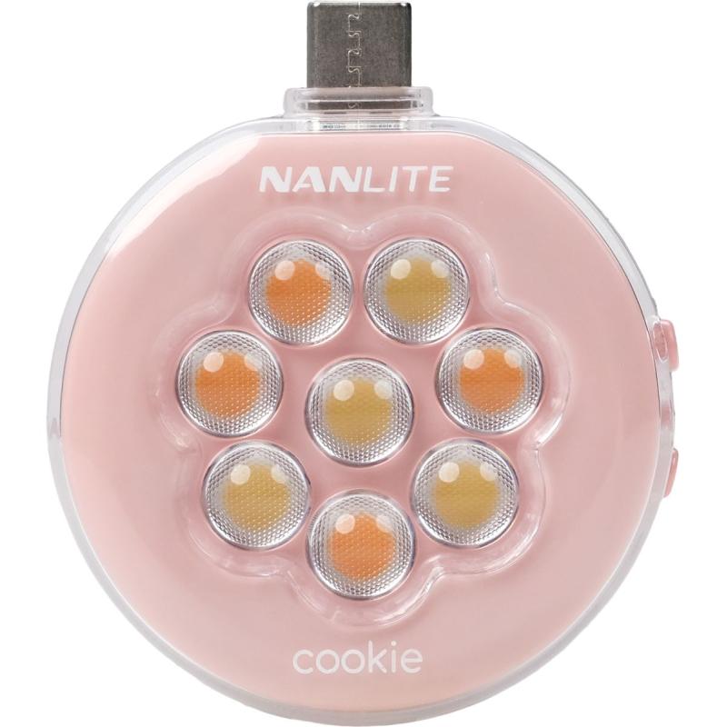 Nanlite Cookie LED Mini Light (Coral Pink)