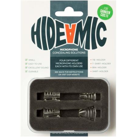 Hide-a-mic Set For Sanken COS11 4 Different Holders In Case Transparent