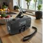 Prepoos noodradio met zwengel (zwart)
