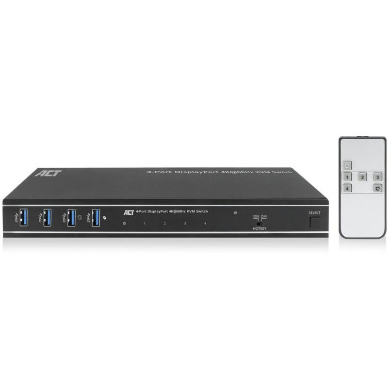 ACT 4-Port DP 4K@60Hz KVM Switch