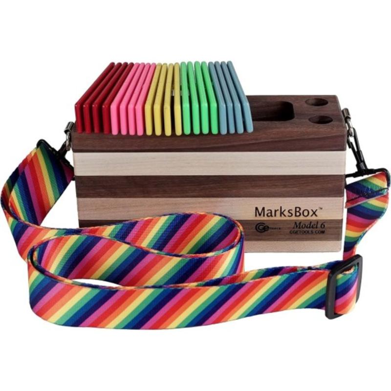 CGE Tools Marksbox-Model 6 Maple/Walnut Box w/ 6 Magnets