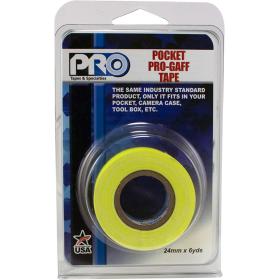 Pro Tapes Pro Gaff 24mm X 5.4m Pro Pocket Fluorescent Yellow