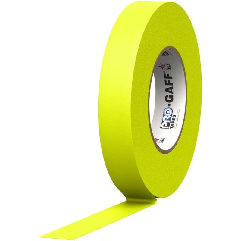 Pro Tapes Pro Gaff 24mm X 45m Cloth Tape Fluorescent Yellow