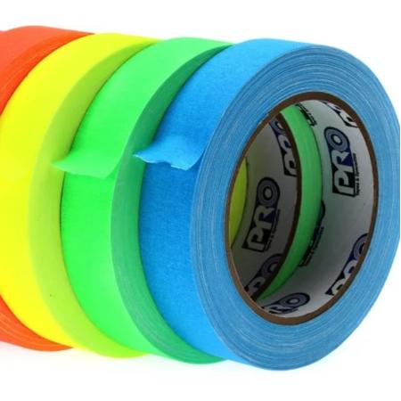 Pro Tapes Pro Spike Stack 24mm X 18m Cloth Tape 4 Fluorescent Colours