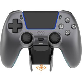 Deltaco Gaming PS5 Wireless Pro Controller w/ Charge Station Steel Grey