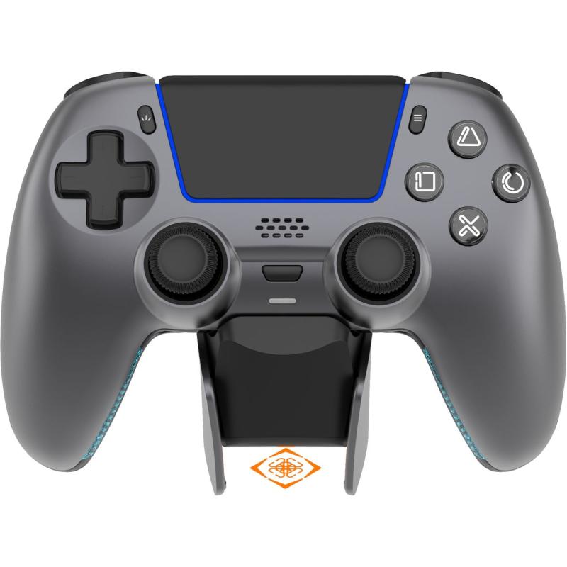 Deltaco Gaming PS5 Wireless Pro Controller w/ Charge Station Steel Grey