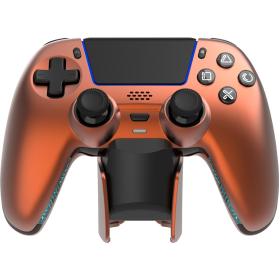 Deltaco Gaming PS5 Wireless Pro Controller w/ Charge Station Orange Copper