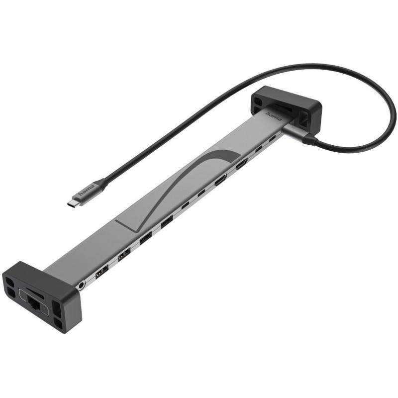 Hama USB-C-Dockingstation CONNECT2OFFICE Work Siliconen Voetjes 12 Ports