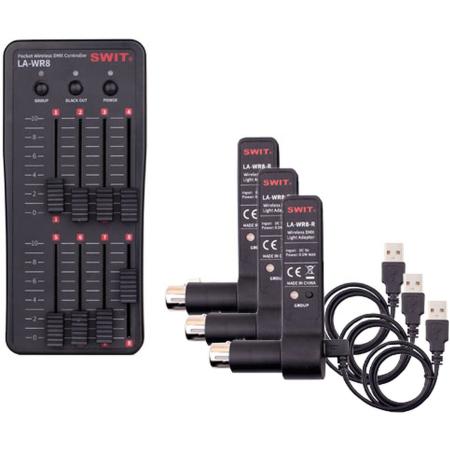 SWIT LA-WR8 TX+3RX LA-WR8 TX+3RX | Pocket Wireless DMX Controller Bundle-LA-WR8