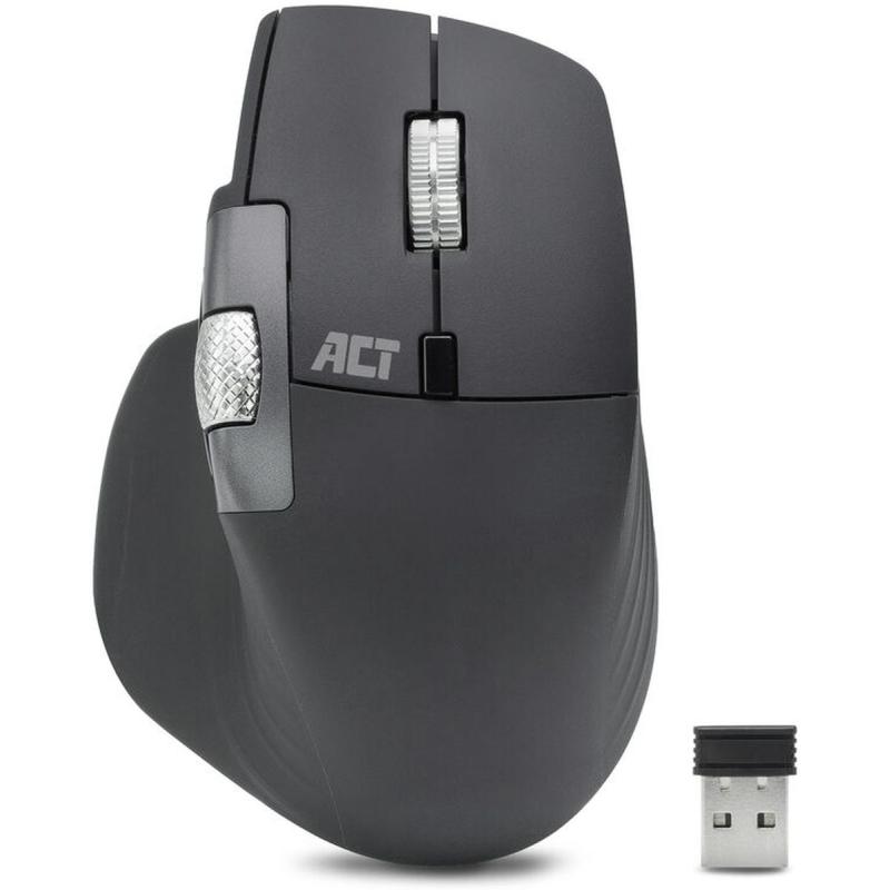 ACT Wireless Multi-Connect Mouse Bluetooth /USB Receiver Rechargeable 4800 DPI