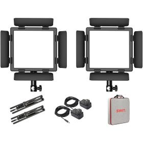 SWIT CL-40D 2KIT | 2XCL-40D Kit w/ 2X 40W Bi-Colour Panel Lights And Tripods