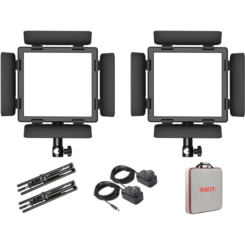 SWIT CL-40D 2KIT | 2XCL-40D Kit w/ 2X 40W Bi-Colour Panel Lights And Tripods