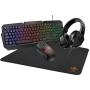 Deltaco Gaming Set-Up Kit (Headset Keyboard Us Layout Mouse Mousepad)