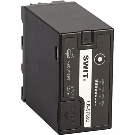SWIT LB-SF65C | 65WH NP-F-Type DV Battery w/ 12V D-Tap And USB-C Sony L-Serie