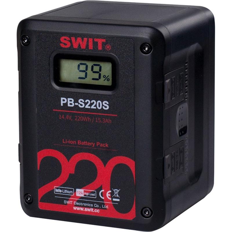 SWIT PB-S220S | 220WH Multi-Sockets Square Cine Battery V-Mount