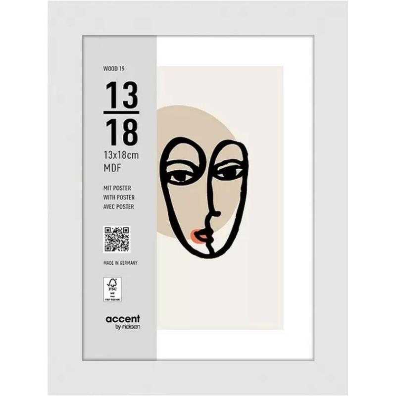 Nielsen Photo Frame 3232202 Wood 19 White 13x18 cm