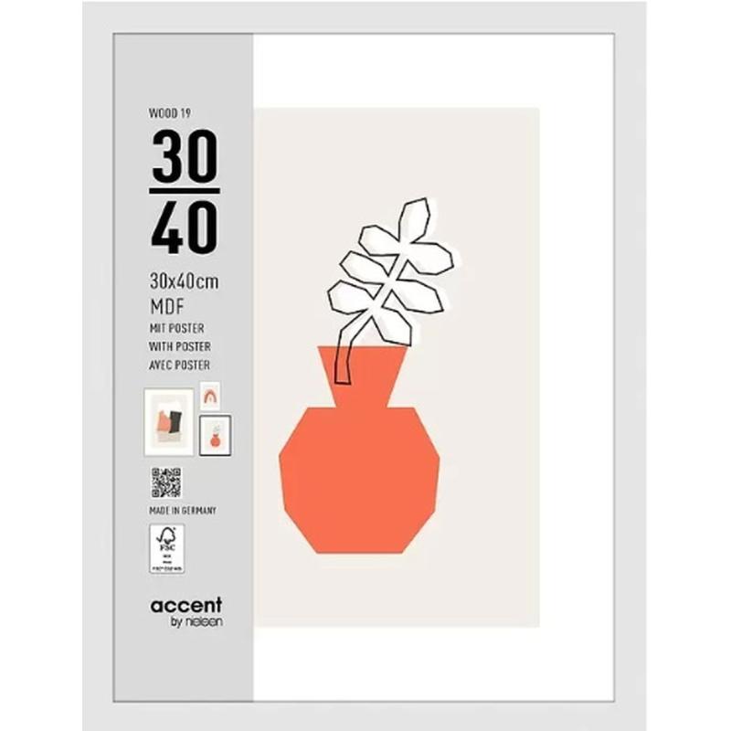 Nielsen Photo Frame 3230202 Wood 19 White 30x40 cm