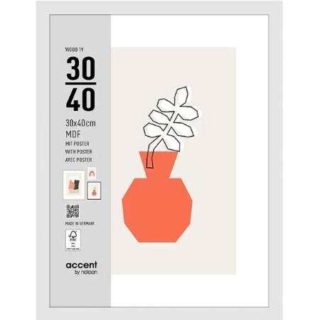 Nielsen Photo Frame 3230202 Wood 19 White 30x40 cm
