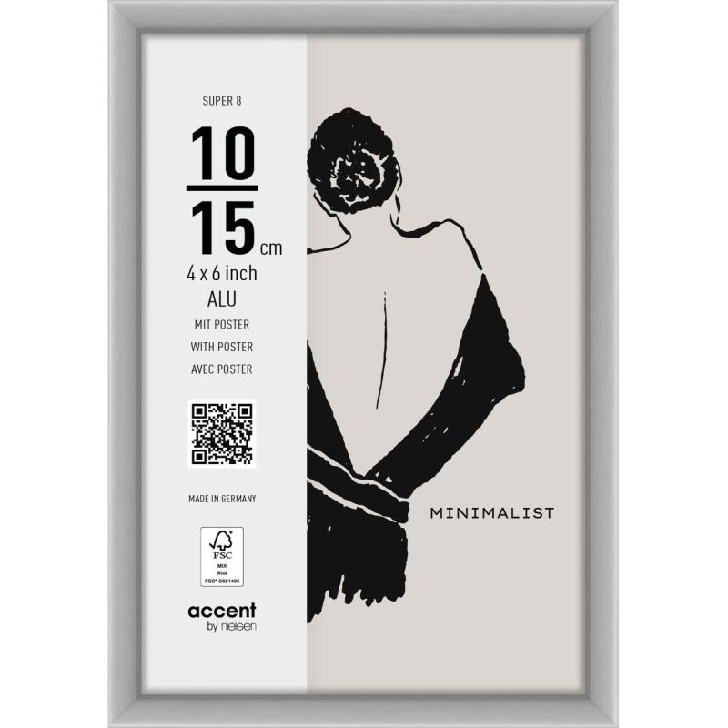 Nielsen Photo Frame 5411124 Super 8 Matt Silver 10x15 cm