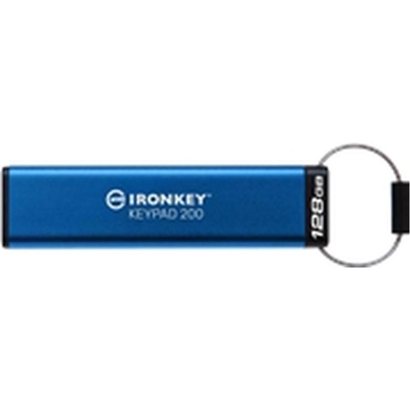 Kingston 128GB IronKey Keypad 200 Fips 140-3 LVL3 (Pending) AES-256 Encrypted
