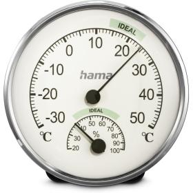 Hama Thermometer EN Hygrometer Chios Silver/White