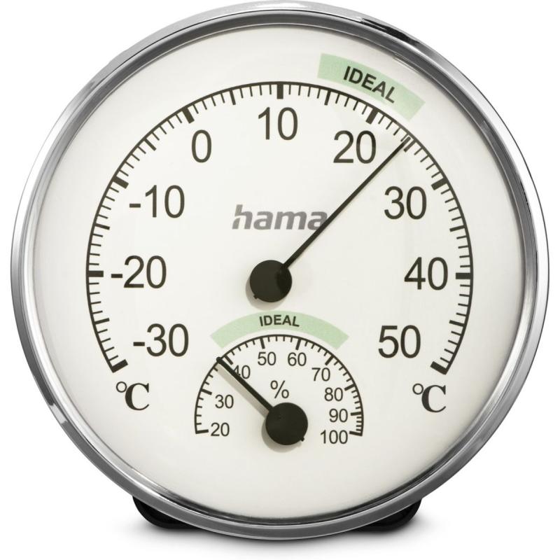 Hama Thermometer EN Hygrometer Chios Silver/White