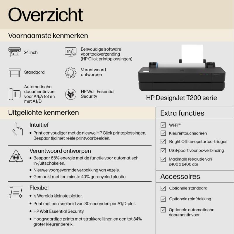 HP Designjet T230 24-IN Printer Europe - Multilingual Localization