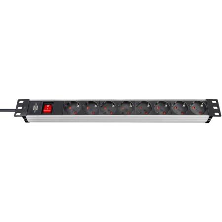 Brennenstuhl Alu-Line 19 inch PDU 16A w/ 8X Type F Sockets w/ Switch