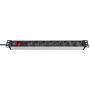 Brennenstuhl Alu-Line 19 inch PDU 16A w/ 8X Type F Sockets w/ Switch