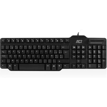 ACT Wired Keyboard w/ Smart Card Reader (AZERTY/BE Layout)
