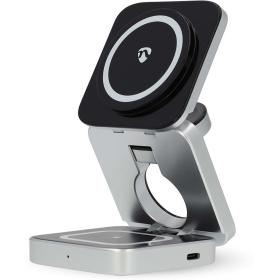 Nedis Wireless Charger|3IN1| 2.5 / 5 / 15 W | LED-Indicatie USB-A / USB-C|1.00 M
