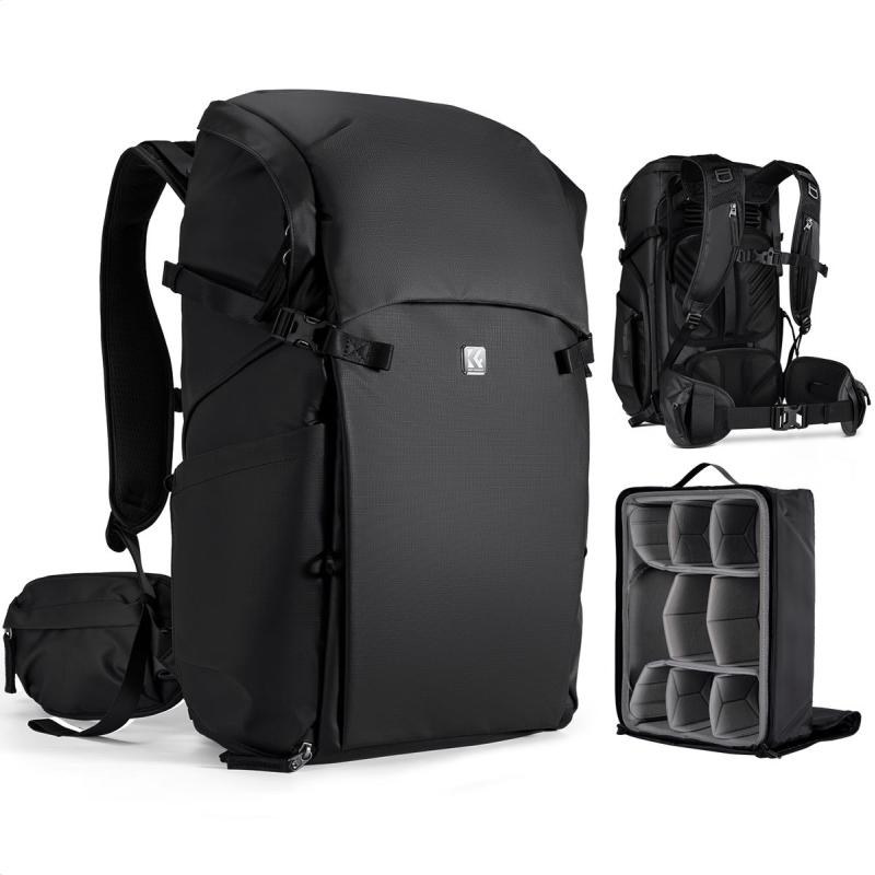 K&amp;F Concept Backpack 30l Photo Backpack - Black