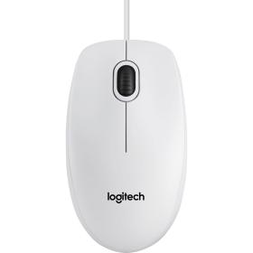Logitech B100 USB Optisch 800DPI Ambidextrous White Mouse