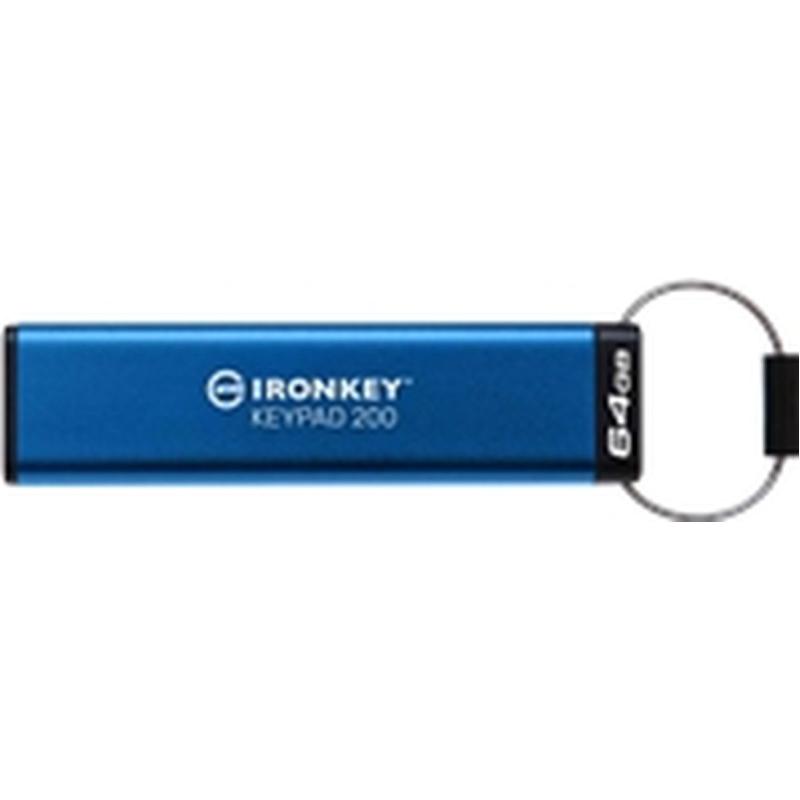 Kingston 64GB IronKey Keypad 200 Fips 140-3 LVL 3 (Pending) AES-256 Encrypted