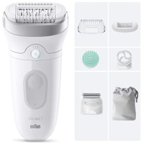 Depiladora Braun Silk Epil SkinSpa7 7-081/ con Batería/ 6 Accesorios