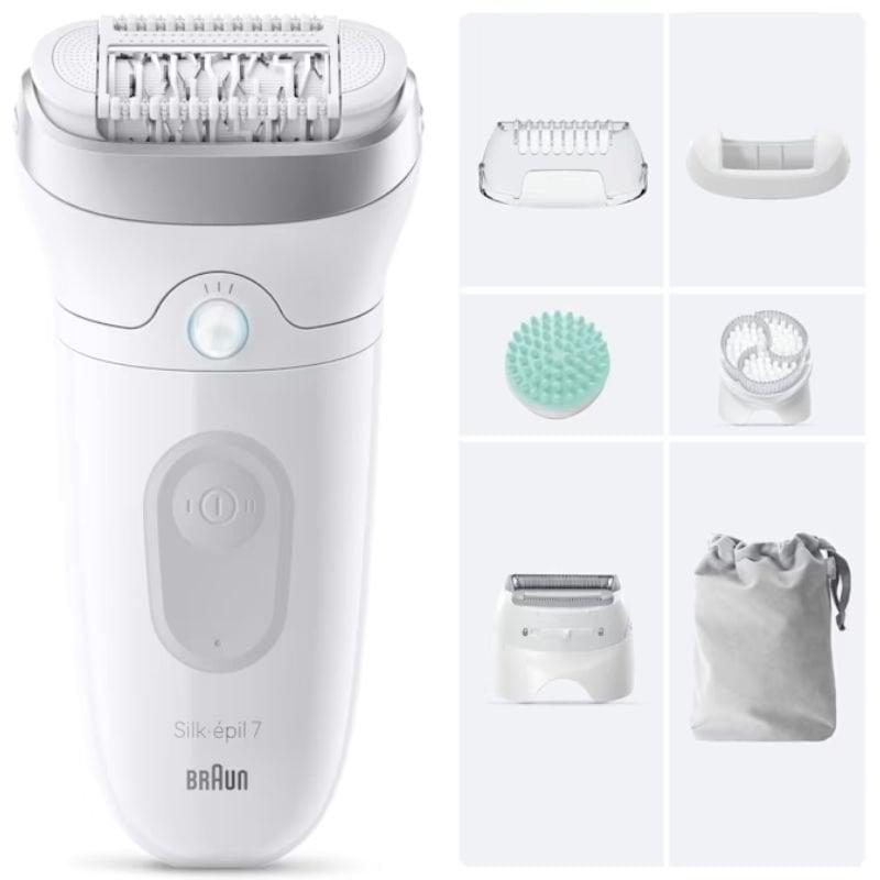Depiladora Braun Silk Epil SkinSpa7 7-081/ con Batería/ 6 Accesorios