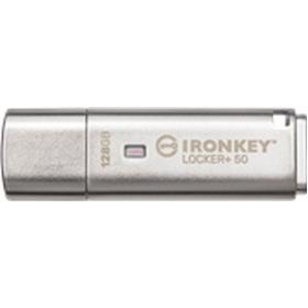 Kingston 128GB USB 3.2 IronKey Locker+ 50 AES USB