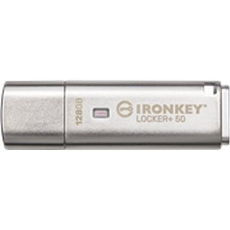 Kingston 128GB USB 3.2 IronKey Locker+ 50 AES USB