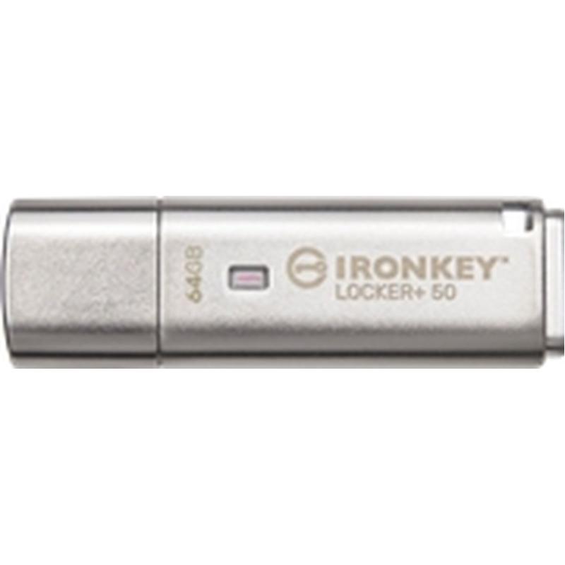 Kingston 64GB USB 3.2 IronKey Locker+ 50 AES USB