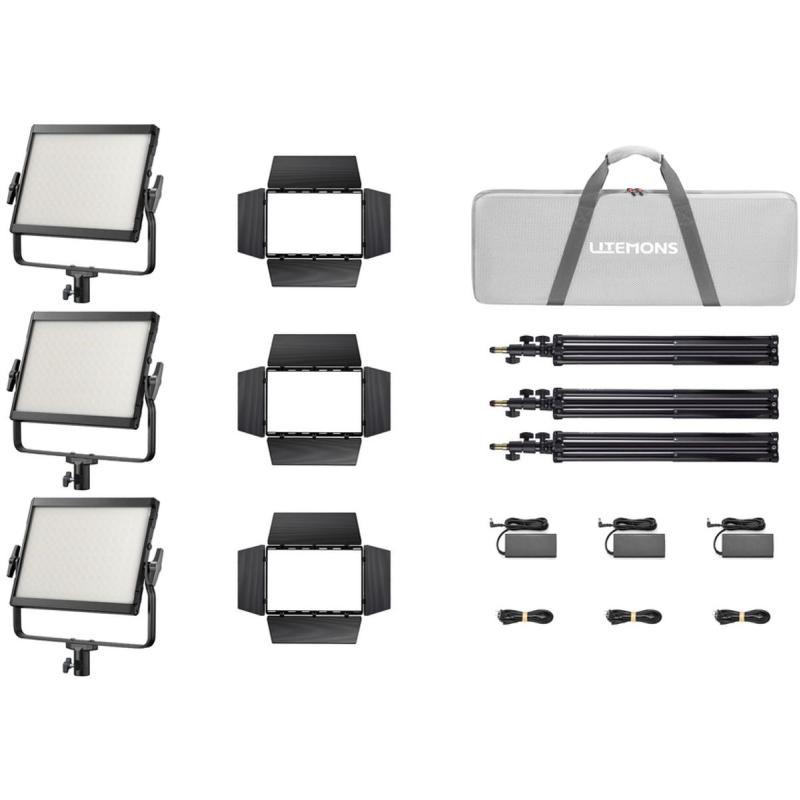 Godox LP1200R K3 Black Litemons RGB LED Light Panel 3 Light Kit
