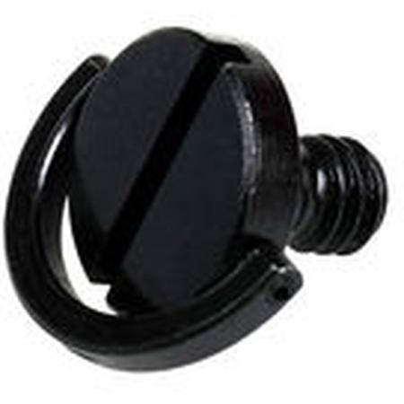 Caruba 1/4 inch Metal Screw w/ D-Ring Black