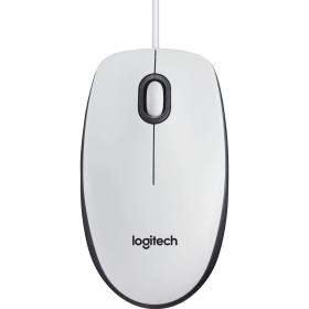 Logitech M100 Mouse White USB - EMEA
