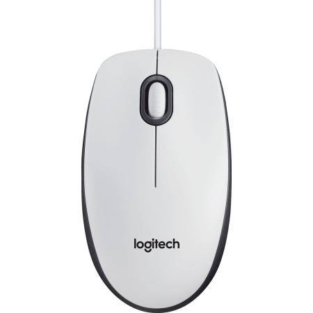 Logitech M100 Mouse White USB - EMEA