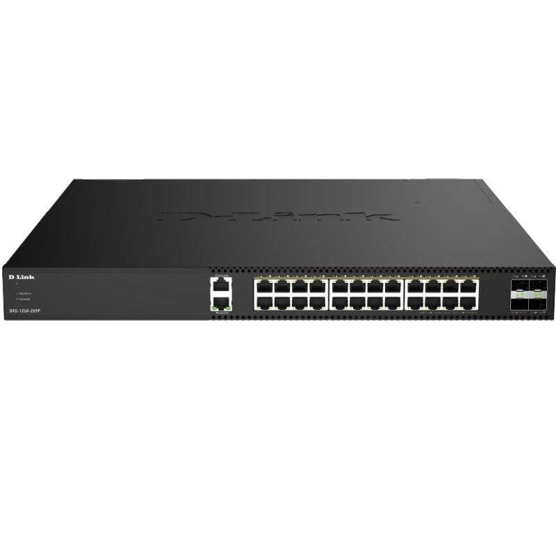 Switch Gestionable D-Link DXS-1250-28YP/E 24 Puertos/ RJ-45 10Gbps/ SFP/ PoE