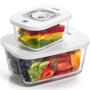 Pack de 2 Recipientes de Cristal Laica VT33060/ con Funcion al Vacio/ Capacidad 0.5 - 1.5L