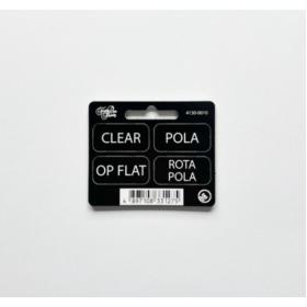Forty One Thirty General Tags Clear Pola Op Flat Rota Pola w/ Velcro Black/White