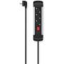 Hama Power Strip 3-FOLD Switch Wall Mounting 1.5 M Alu